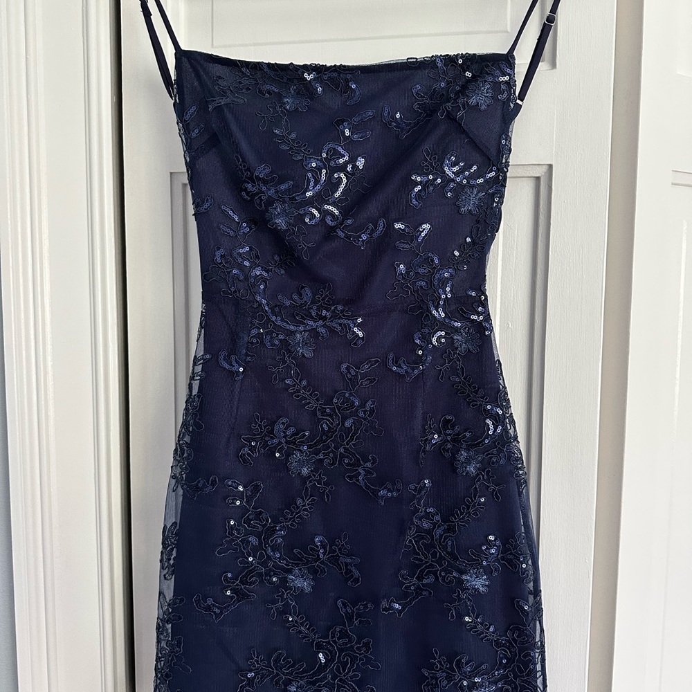 navy blue short dress